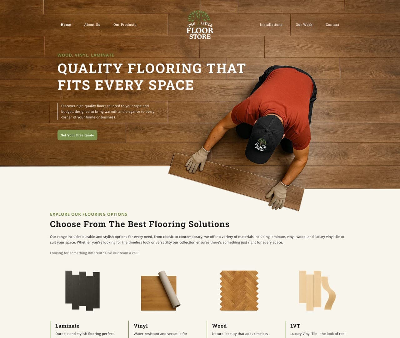 The Little Floor Store website by Arctane Digital